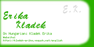 erika kladek business card